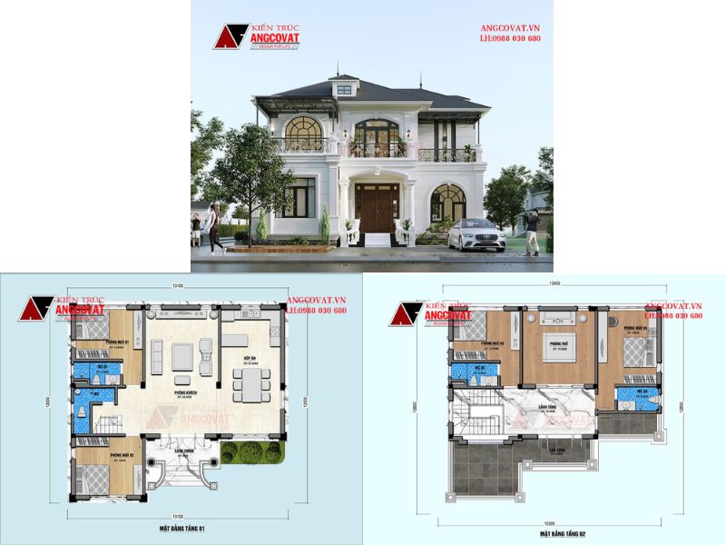 Biệt thự 2 tầng 140m2 sang trọng đẳng cấp