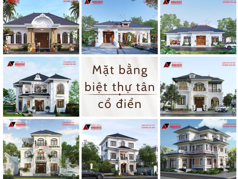 Tổng hợp các mẫu mặt bằng biệt thự tân cổ điển