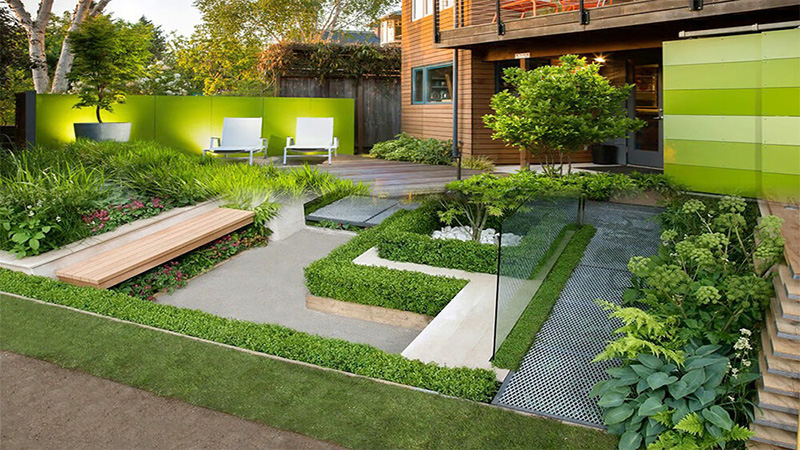  ý tưởng thiết kế sân vườn biệt thự đơn giản