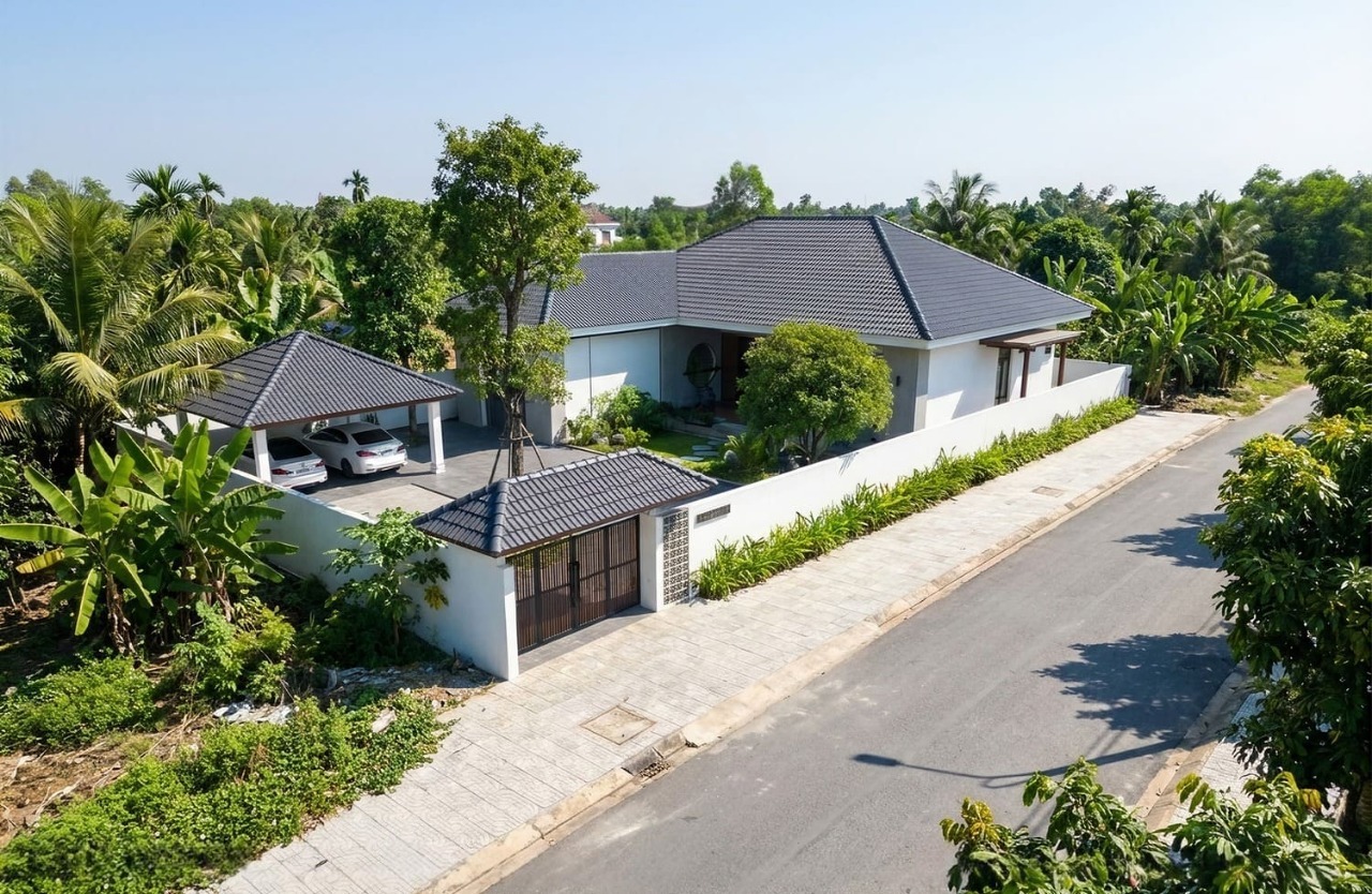 Thiết kế nhà cấp 4 chữ L nông thôn 2 đến 4 phòng ngủ đẹp