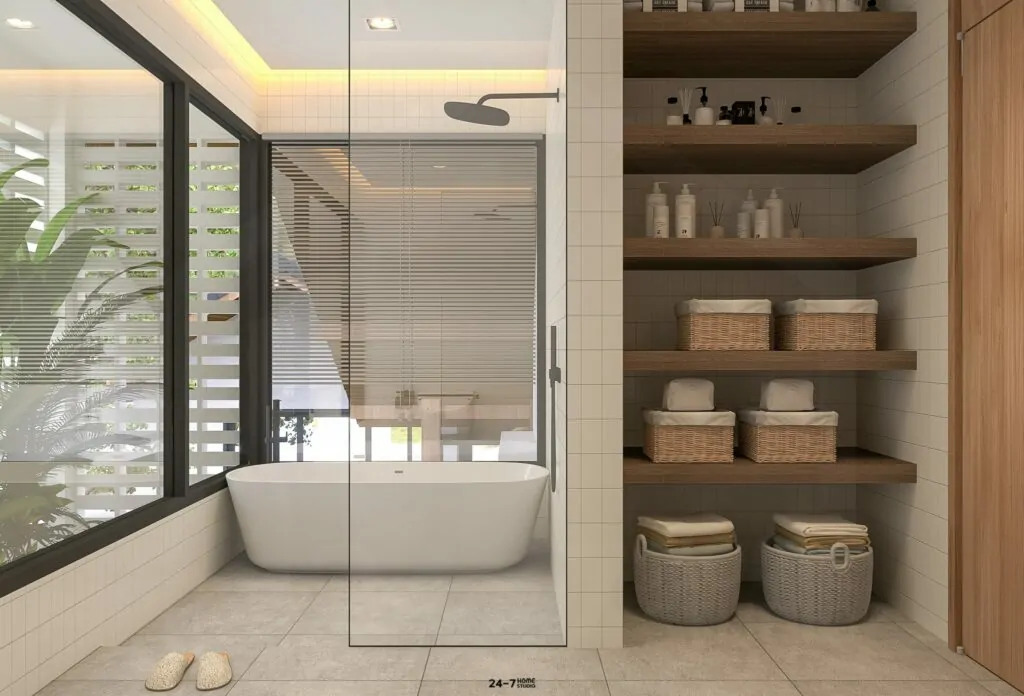 thiết kế phòng tắm nhà cấp 4 đẹp dưới 500 triệu đầy đủ tiện nghi