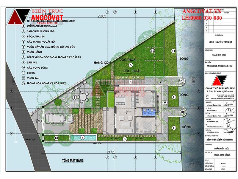 thiết kế quy hoạch nhà cấp 4 có sân vườn rẻ dưới 500 triệu