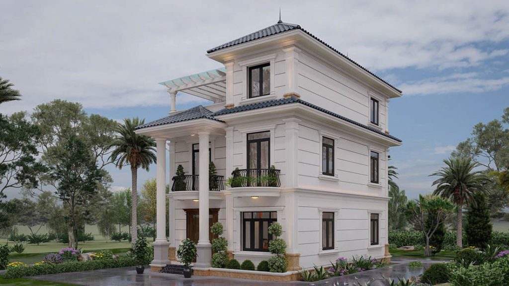 Mẫu biệt thự tân cổ 5 tỷ mặt tiền 9m 