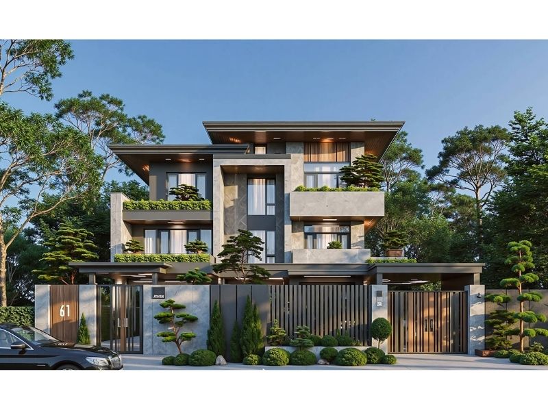 Xây biệt thự 5 tỷ đồng với hệ thống cửa kính tối ưu ánh sáng và thông gió hiệu quả 