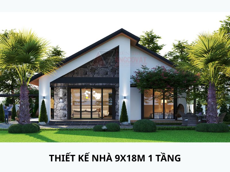 Kiến trúc nhà mái Thái có nhiều ô cửa sổ kính