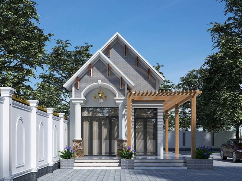 Mẫu nhà ống 5x20 100m2 tầng phong cách tân cổ điển
