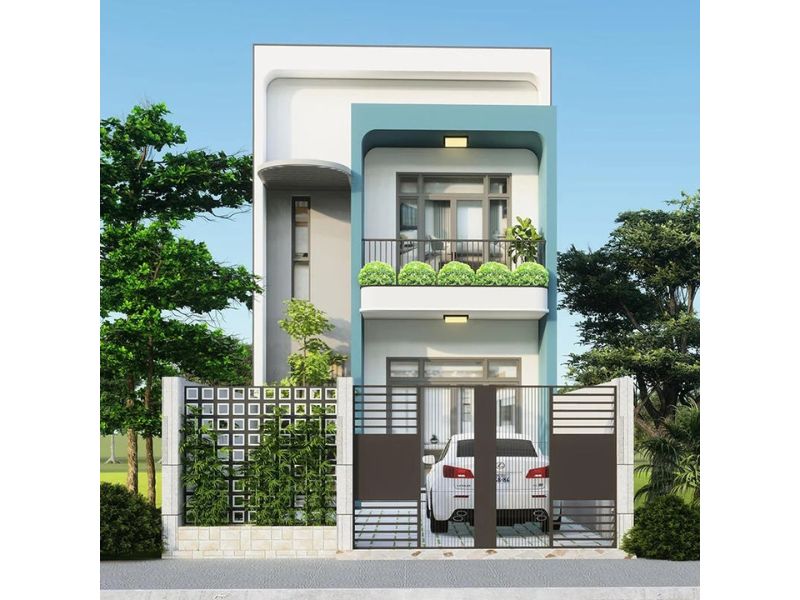 Nhà 2 tầng 100m2 5x20 sang trọng mái bằng