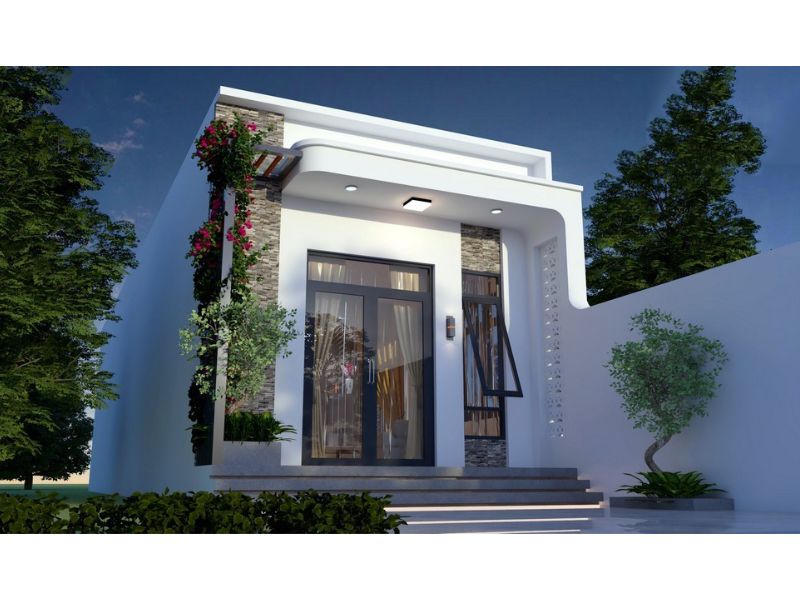 Xây nhà mái bằng 1 tầng chi phí 600 triệu ở quê