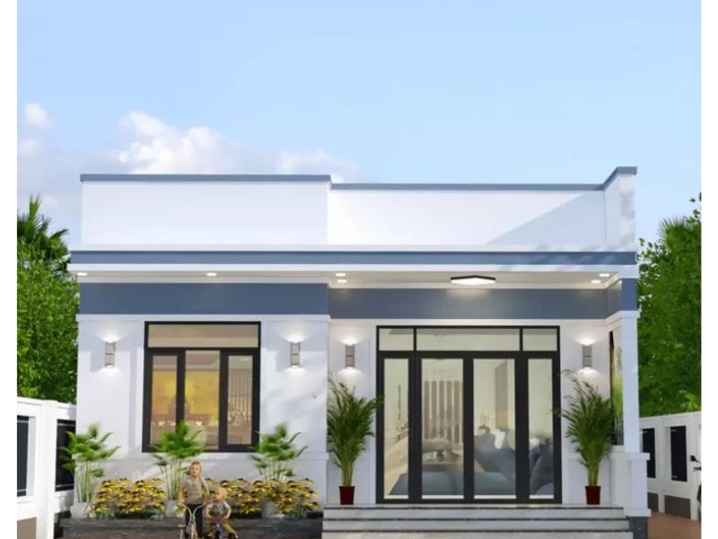 Xây nhà 1 tầng mái bằng 100m2 chỉ với chi phí 600 triệu
