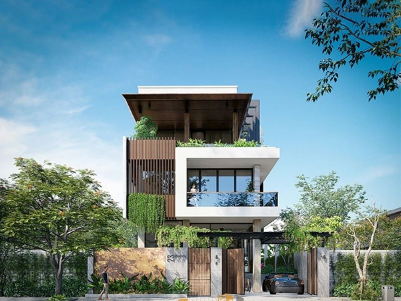 Mẫu biệt thự 3 tầng 8x12m thiết kế hiện đại hợp xu thế