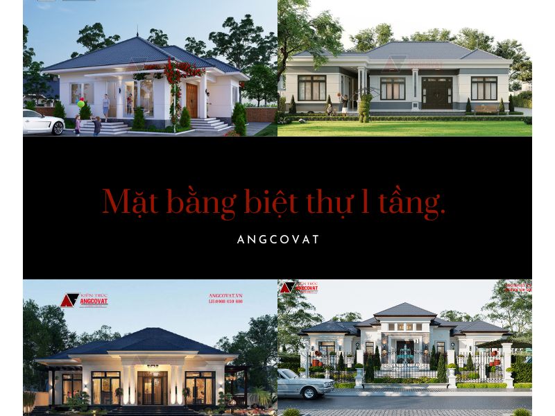 Tổng hợp các mẫu mặt bằng biệt thự 1 tầng đáng chú ý 