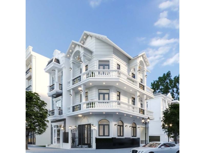 Ý tưởng thiết kế nhà tân cổ điển 2 mặt tiền kích thước 5x12m chuẩn sang trọng 