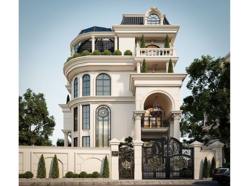 Nhà 3 tầng tân cổ điển mang vẻ đẹp bền vững theo thời gian 