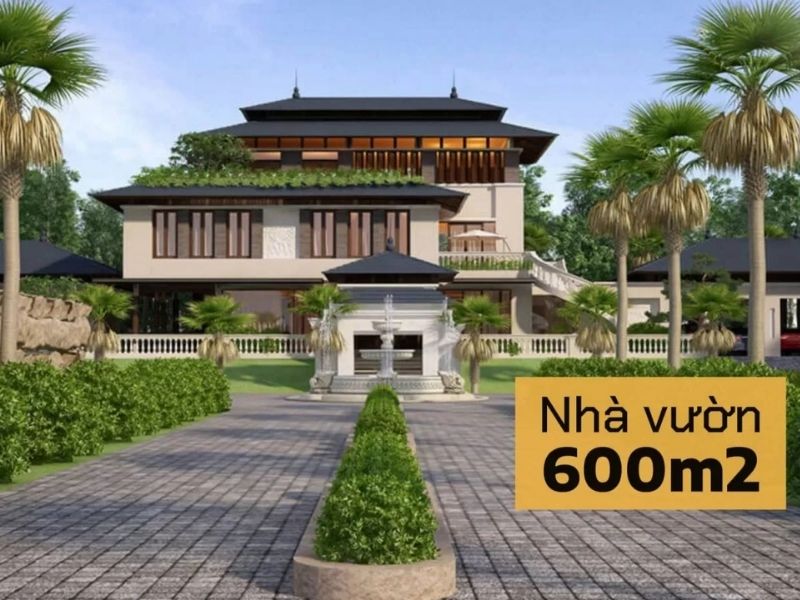 Một số ưu điểm đáng chú ý của mẫu nhà vườn 600m2