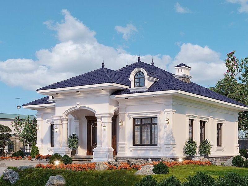 Nhà vườn 1 tầng tân cổ điển trên quỹ đất 600m2
