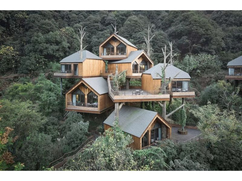 Homestay xếp chồng lên nhau hình tổ ong