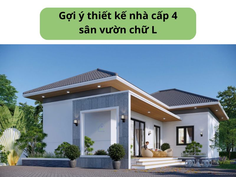 Thiết kế nhà chữ L đẹp ở nông thôn