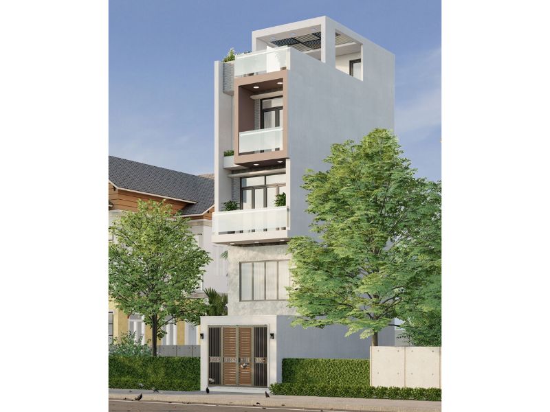 Mẫu nhà phố 4 tầng 75m2 4 phòng ngủ 1 phòng thờ