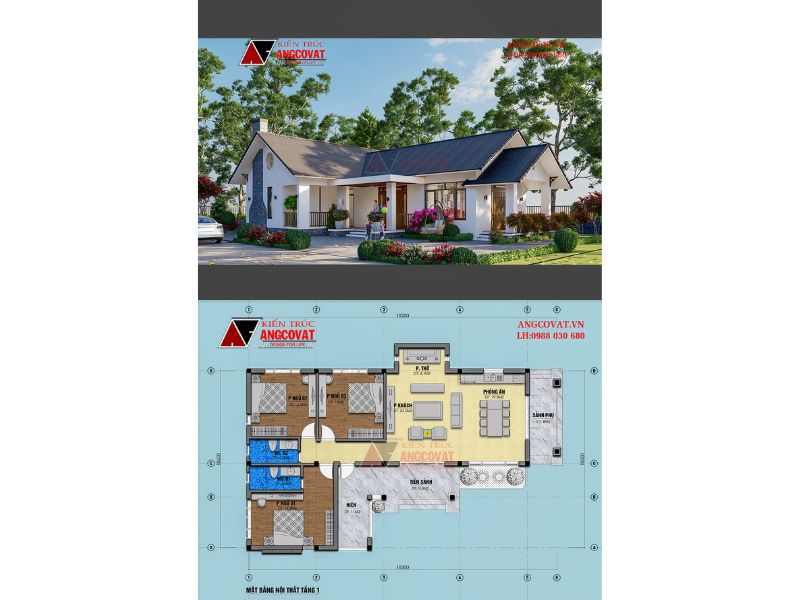 Nhà vườn 160m2 chữ L 3 ngủ