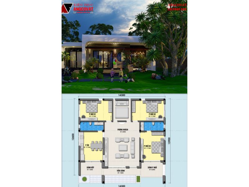 Nhà vườn 1 tầng mái bằng xây hết 980 triệu