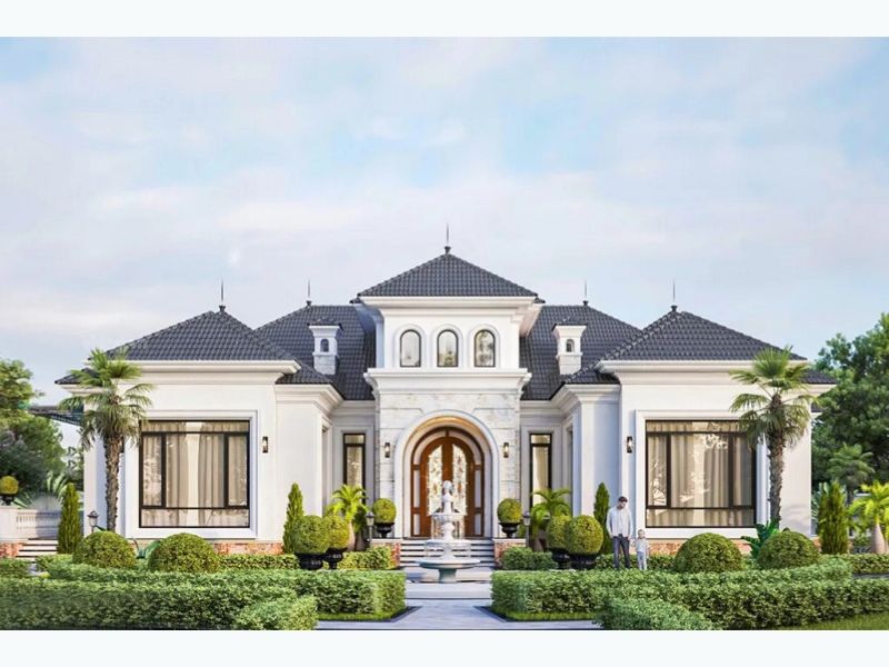 Nhà đẹp mái Nhật xanh độc đáo