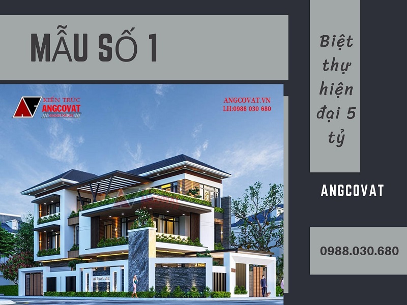 3000 Mẫu biệt thự 2 tầng đẹp hiện đại 2023 - Kiến trúc Angcovat