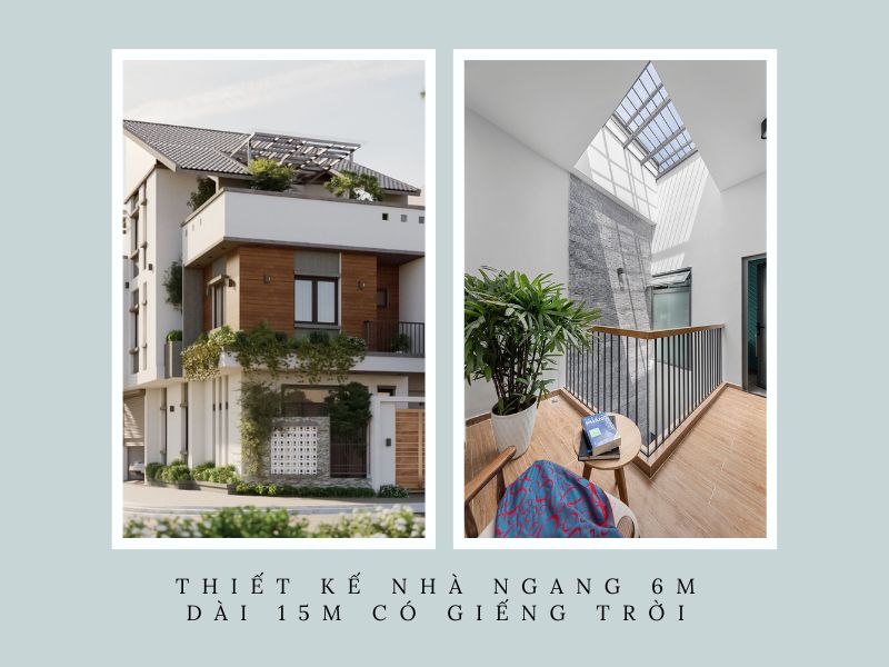 Nhà 3 tầng mặt tiền 6m có giếng trời khoa học