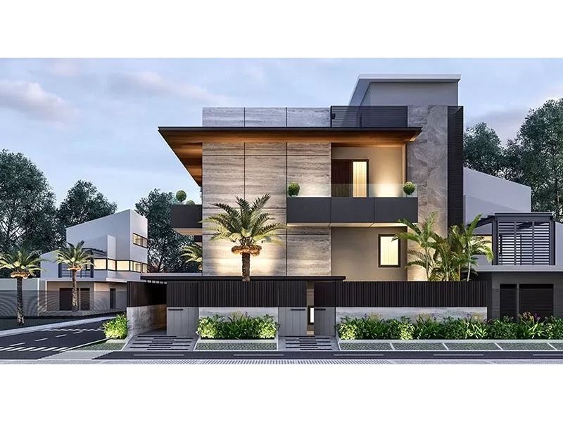 Nhà 2 tầng 1 tum 6 phòng ngủ 2 mặt tiền