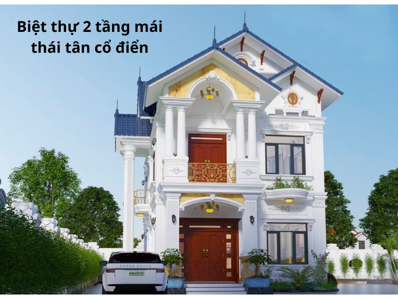 Thiết kế biệt thự sang trọng mái Thái  