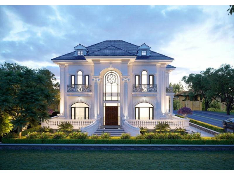 Ngôi biệt thự tân cổ kiểu Pháp toát lên vẻ đẹp kiêu hãnh, xa hoa 