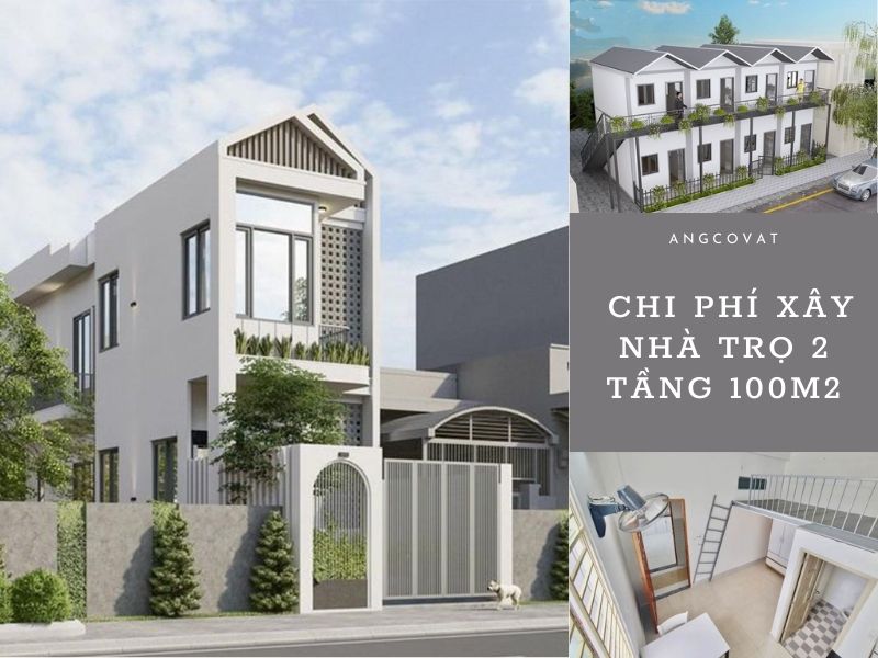 Cập nhật chi phí xây nhà trọ 2 tầng 100m2 