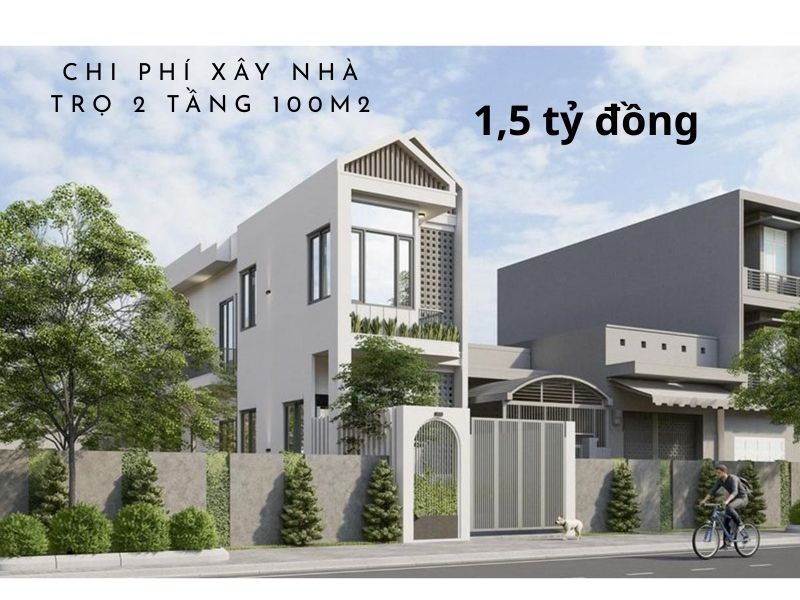 Mẫu nhà trọ 2 tầng 100m2/sàn hiện đại ngân sách 1,5 tỷ đồng 