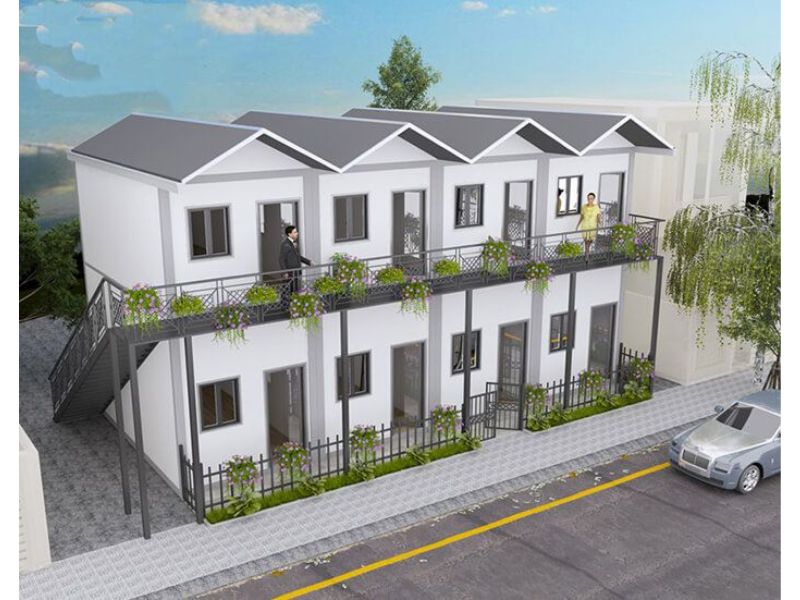 Thiết kế phòng trọ 2 tầng 100m2 mặt tiền rộng 