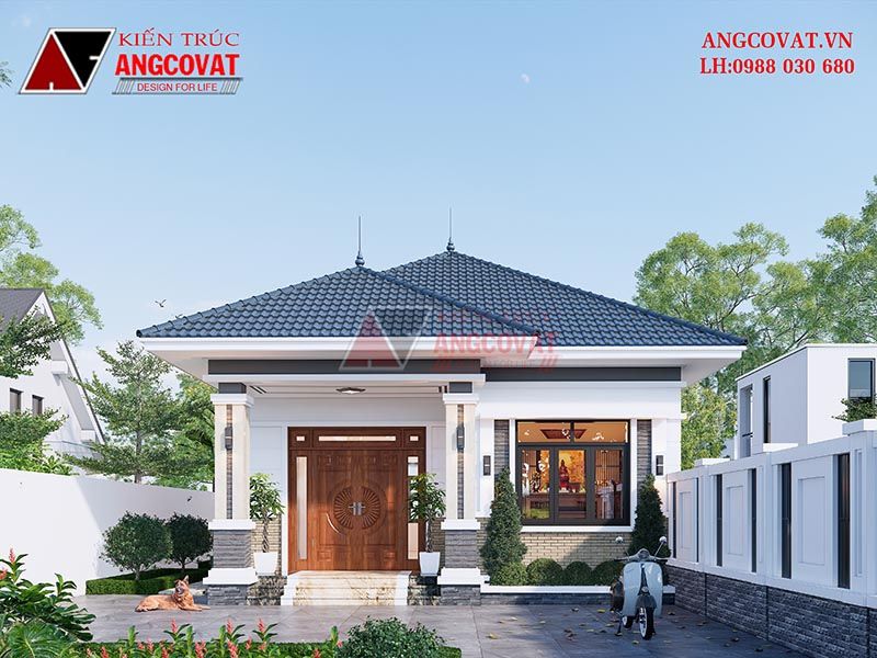 Không gian sống nhà 1 tầng 90m2 800 triệu