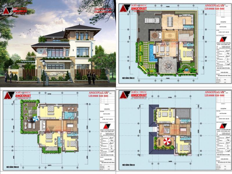 Công trình biệt thự 180m2 sang trọng