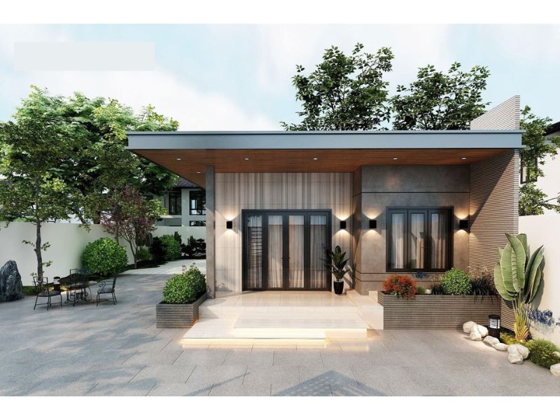 Nhà 1 tầng mặt tiền 9m có sân vườn rộng