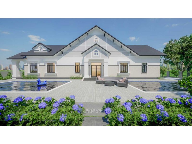 Nhà mái Thái có bể bơi rộng 250m2