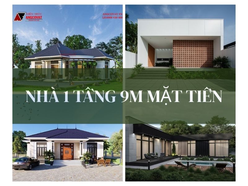 Tổng hợp các mẫu nhà 1 tầng 9m mặt tiền đẹp