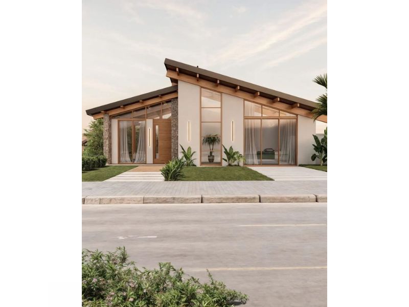 Kiến trúc nhà mái vát đẹp và hài hòa