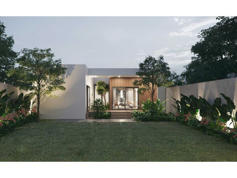 Nhà 1 tầng mái bằng có sân vườn