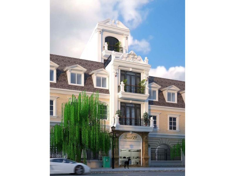 Dành riêng không gian tầng 1 để cho thuê trong mẫu nhà 4 tầng