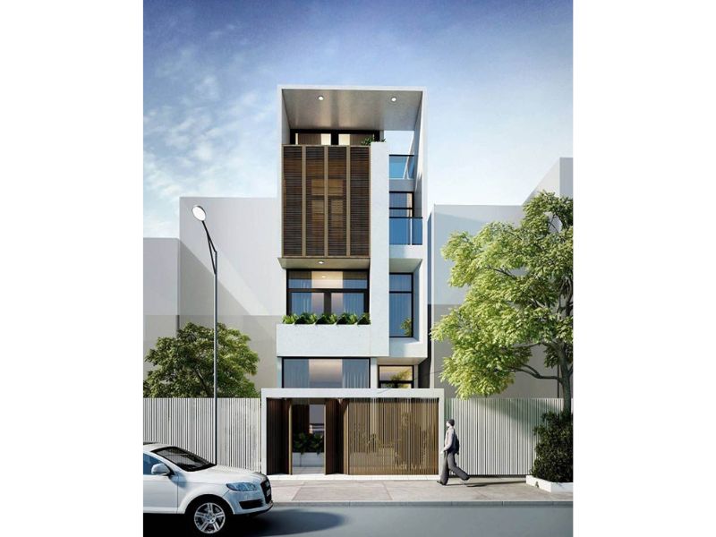 Kiến trúc nhà đẹp 3 tầng bề thế xa hoa