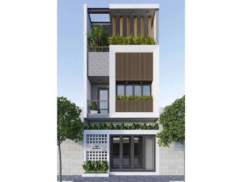 Nhà 3 tầng hiện đại mặt tiền 8m sâu 16m