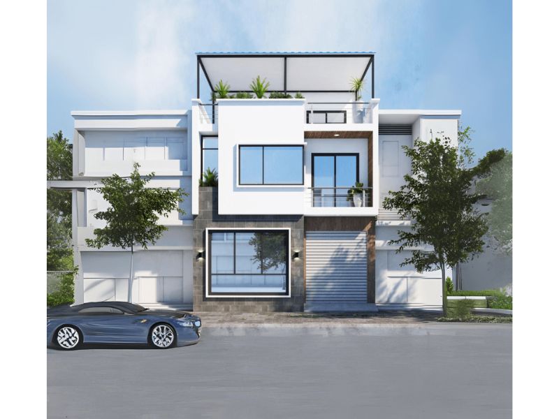 Nhà phố 2 tầng mang vẻ đẹp đơn giản