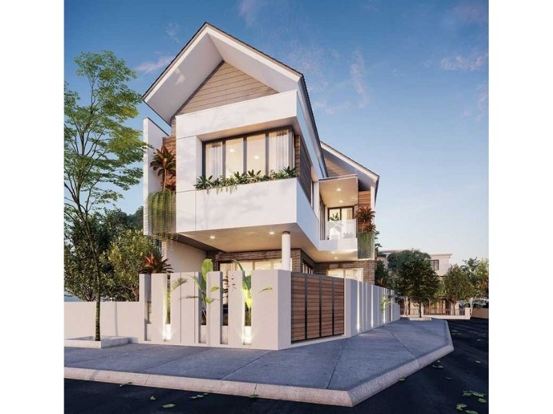 Xây dựng nhà 2 tầng mái thái 1.5 tỷ đồng 2 mặt tiền