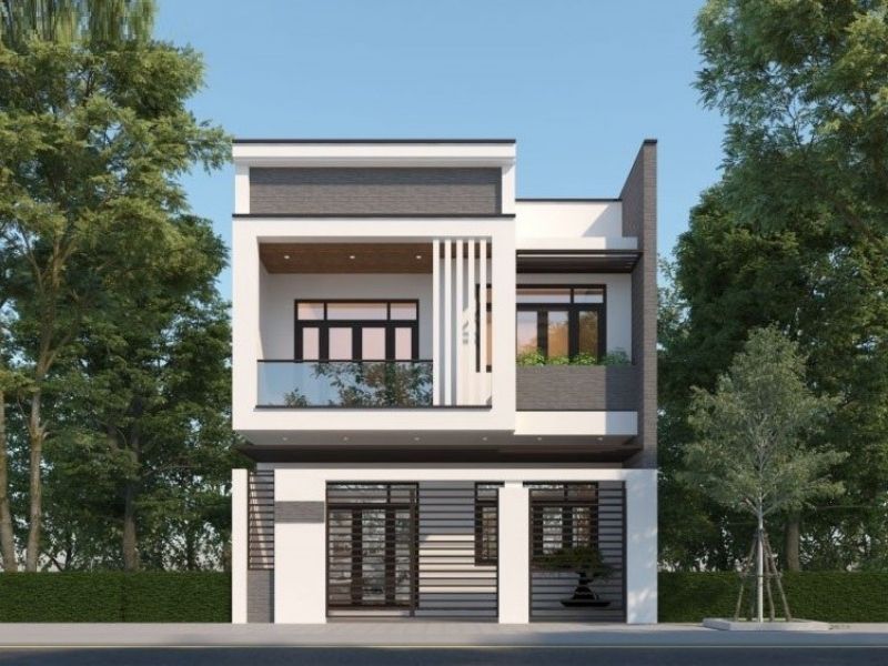 Nhà đẹp phong cách hiện đại 2 tầng