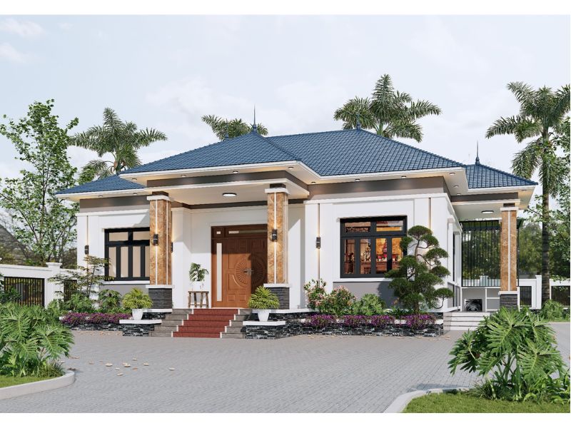 Xây nhà cấp 4 mặt tiền 12m 120m2 ngân sách dưới 1 tỷ 3 