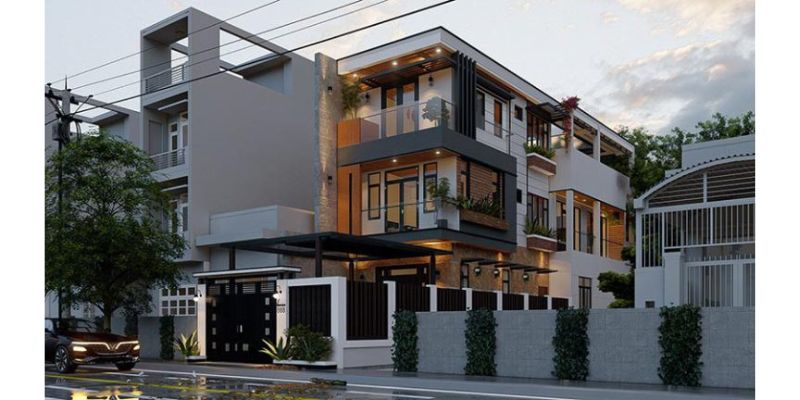 Nhà 3 tầng hiện đại sâu 20m