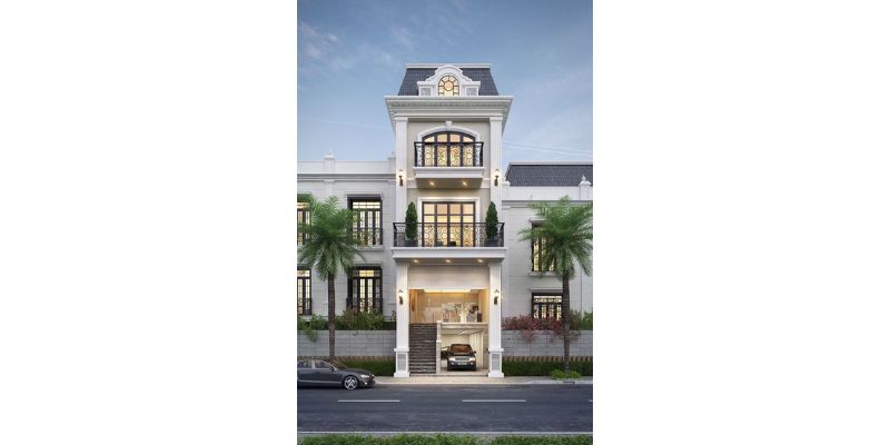 Nhà 3 tầng có tầng hầm ở khu vực tầng 1