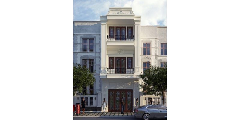 Không gian nhà 3 tầng tân cổ sang trọng